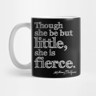 Shakespeare Little But Fierce Midsummer Night's Dream Grunge Sketch Quote Mug